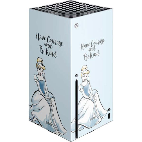 Disney Princess Cinderella Have Courage and Be Kind Art Xbox Series X Console Skin