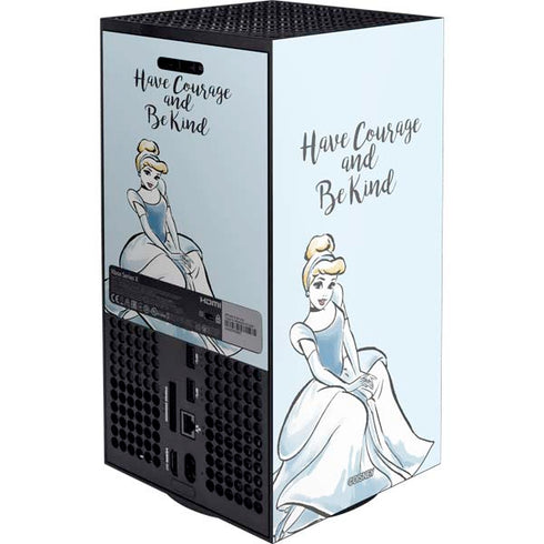 Disney Princess Cinderella Have Courage and Be Kind Art Xbox Series X Console Skin