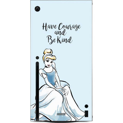 Disney Princess Cinderella Have Courage and Be Kind Art Xbox Series X Console Skin