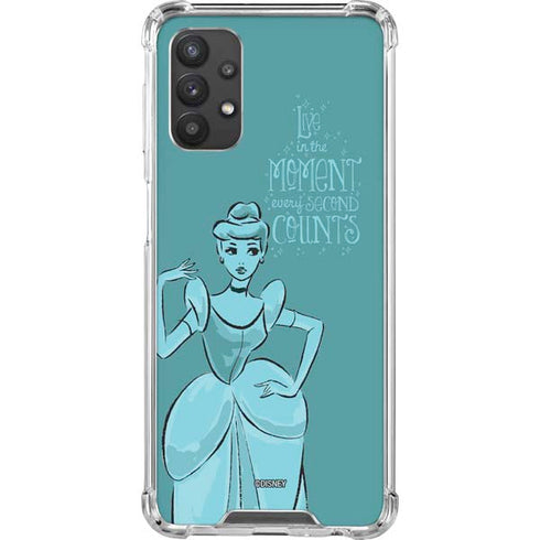 Disney Princess Cinderella Live in the Moment Art Galaxy A32 5G Clear Case