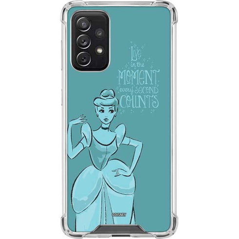 Disney Princess Cinderella Live in the Moment Art Galaxy A72 5G Clear Case