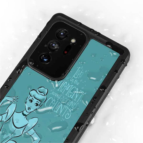 Disney Princess Cinderella Live in the Moment Art Galaxy Note20 Ultra 5G Waterproof Case