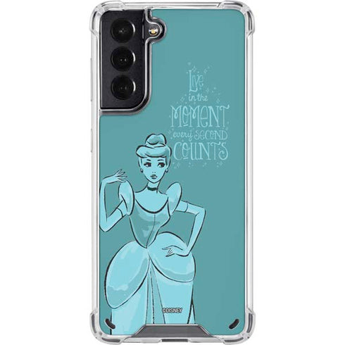 Disney Princess Cinderella Live in the Moment Art Galaxy S21 5G Clear Case