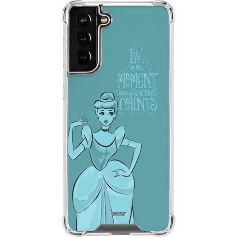 Disney Princess Cinderella Live in the Moment Art Galaxy S21 FE Clear Case