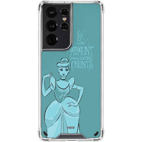 Disney Princess Cinderella Live in the Moment Art Galaxy S21 Ultra 5G Clear Case