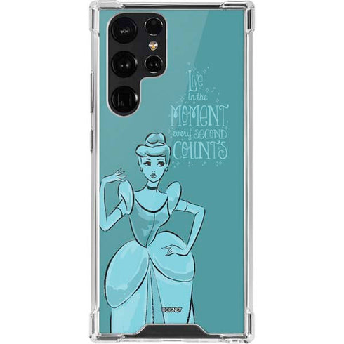 Disney Princess Cinderella Live in the Moment Art Galaxy S22 Ultra Clear Case