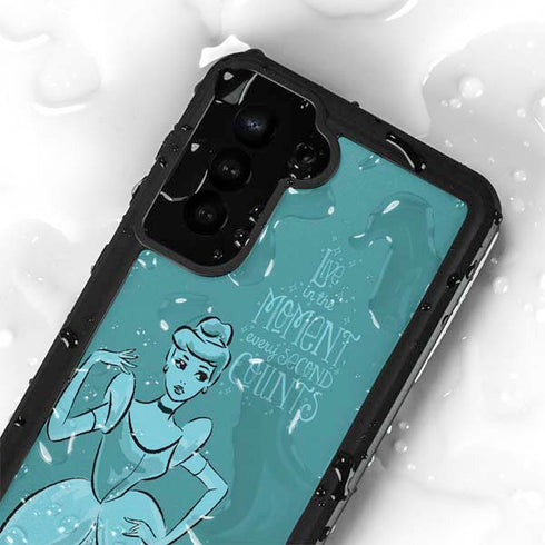 Disney Princess Cinderella Live in the Moment Art Galaxy S23 Plus Waterproof Case