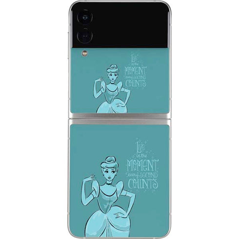 Disney Princess Cinderella Live in the Moment Art Galaxy Z Flip4 5G Skin