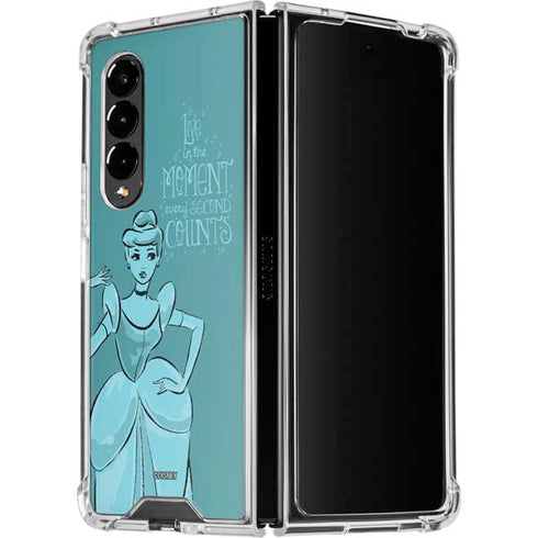 Disney Princess Cinderella Live in the Moment Art Galaxy Z Fold4 5G Clear Case