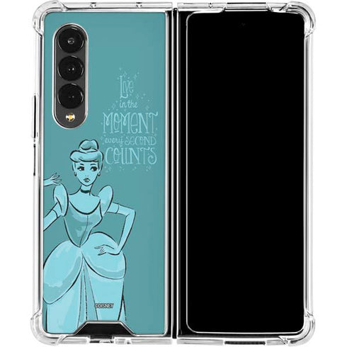 Disney Princess Cinderella Live in the Moment Art Galaxy Z Fold4 5G Clear Case