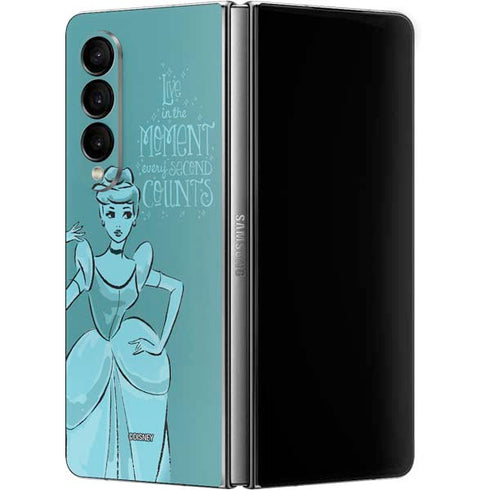 Disney Princess Cinderella Live in the Moment Art Galaxy Z Fold4 5G Skin