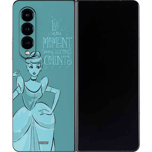 Disney Princess Cinderella Live in the Moment Art Galaxy Z Fold4 5G Skin