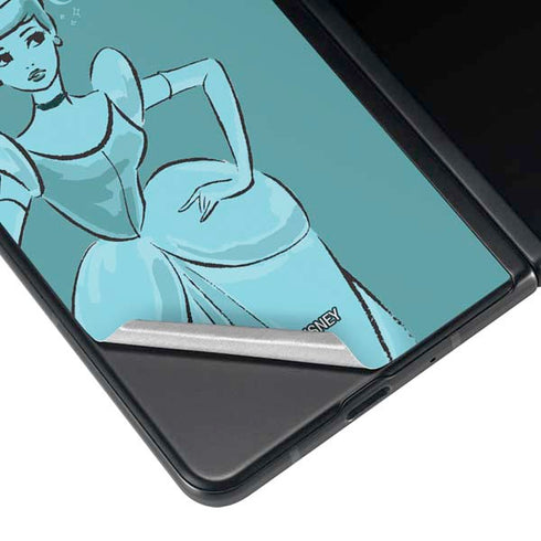 Disney Princess Cinderella Live in the Moment Art Galaxy Z Fold4 5G Skin