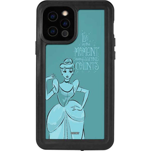 Disney Princess Cinderella Live in the Moment Art iPhone 12 Pro Waterproof Case