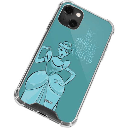 Disney Princess Cinderella Live in the Moment Art iPhone 13 Mini Clear Case