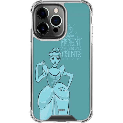 Disney Princess Cinderella Live in the Moment Art iPhone 15 Pro Clear Case