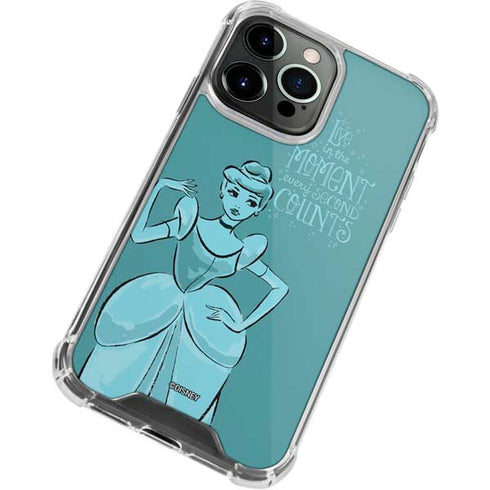 Disney Princess Cinderella Live in the Moment Art iPhone 15 Pro Clear Case