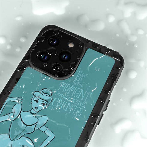 Disney Princess Cinderella Live in the Moment Art iPhone 14 Pro Max Waterproof Case