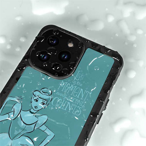 Disney Princess Cinderella Live in the Moment Art iPhone 14 Pro Waterproof Case