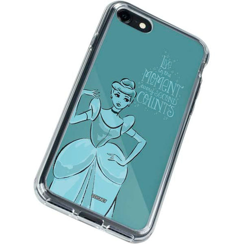 Disney Princess Cinderella Live in the Moment Art iPhone SE (2nd & 3rd Gen) Clear Case