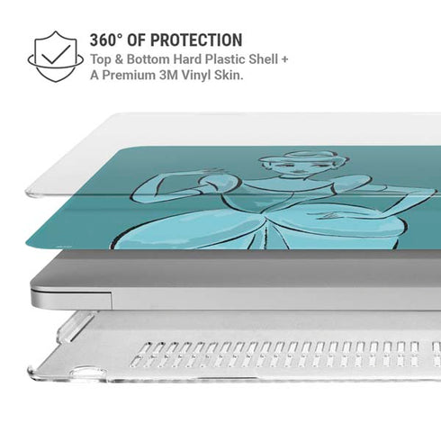 Disney Princess Cinderella Live in the Moment Art MacBook Pro 15in (2016-19) Case plus Skin