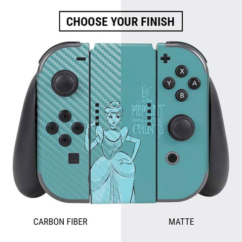 Disney Princess Cinderella Live in the Moment Art Nintendo Switch Bundle Skin