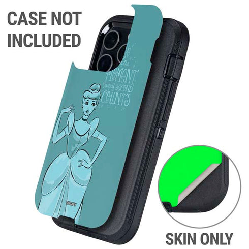 Disney Princess Cinderella Live in the Moment Art Otterbox Defender iPhone Skin