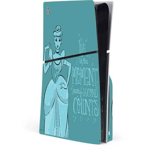 Disney Princess Cinderella Live in the Moment Art PS5 Slim Disk Console Skin