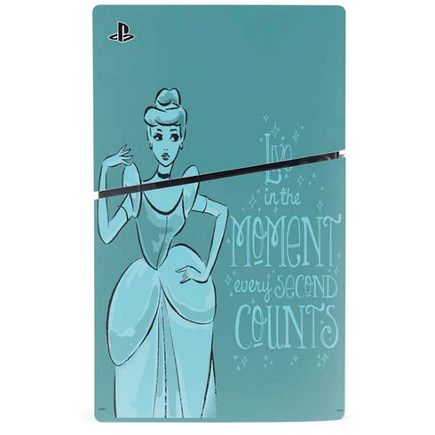 Disney Princess Cinderella Live in the Moment Art PS5 Slim Digital Edition Bundle Skin