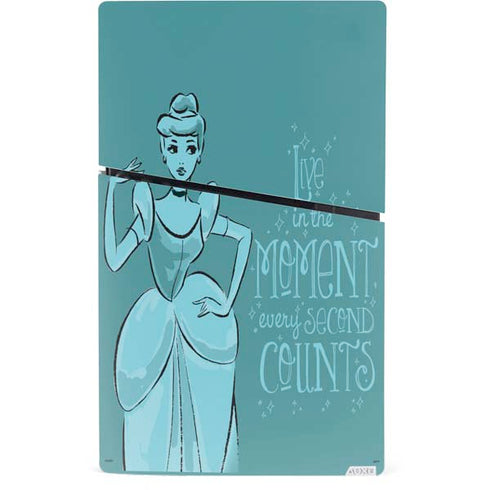 Disney Princess Cinderella Live in the Moment Art PS5 Slim Digital Edition Console Skin