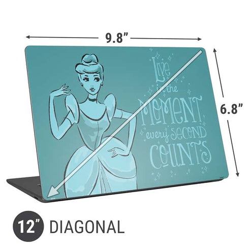 Disney Princess Cinderella Live in the Moment Art Universal Laptop 12in (9.8 x 6.8in) Skin