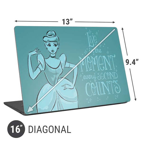 Disney Princess Cinderella Live in the Moment Art Universal Laptop 16in (13 x 9.4in) Skin