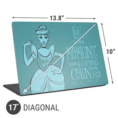 Disney Princess Cinderella Live in the Moment Art Universal Laptop 17in (13.8 x 10in) Skin