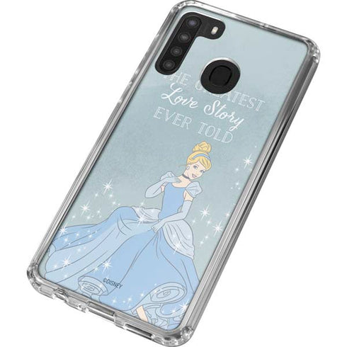 Disney Cinderella Greatest Love Story Ever Told Galaxy A21 Clear Case