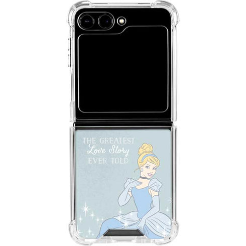 Disney Cinderella Greatest Love Story Ever Told Galaxy Z Flip5 5G Clear Case