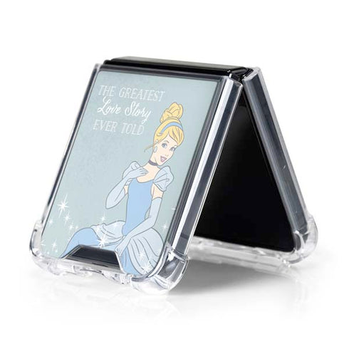 Disney Cinderella Greatest Love Story Ever Told Galaxy Z Flip5 5G Clear Case