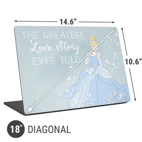 Disney Cinderella Greatest Love Story Ever Told Universal Laptop 18in (14.6 x 10.6in) Skin