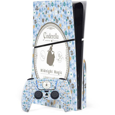 Disney Cinderella Midnight Magic Silhouette PS5 Slim Disk Bundle Skin