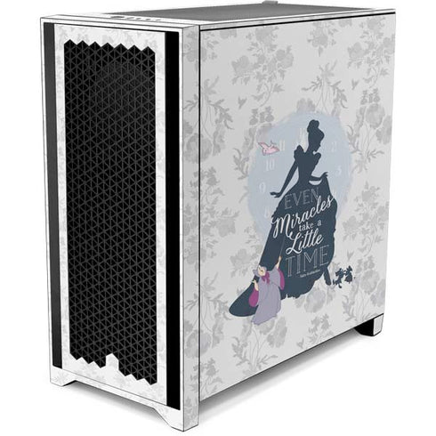 Disney Cinderella Miracles Take Time Silhouette Corsair 4000D Tempered Glass Mid-Tower ATX Case Skin
