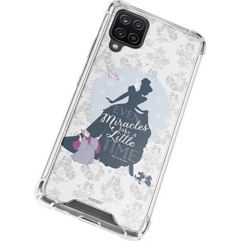Disney Cinderella Miracles Take Time Silhouette Galaxy A12 Clear Case