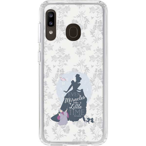 Disney Cinderella Miracles Take Time Silhouette Galaxy A20 Clear Case