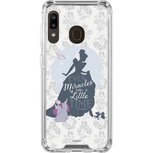 Disney Cinderella Miracles Take Time Silhouette Galaxy A30 Clear Case