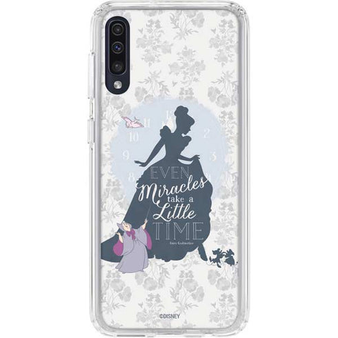 Disney Cinderella Miracles Take Time Silhouette Galaxy A50 Clear Case