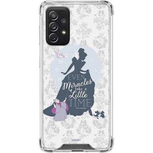 Disney Cinderella Miracles Take Time Silhouette Galaxy A72 5G Clear Case