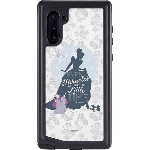 Disney Cinderella Miracles Take Time Silhouette Galaxy Note 10 Waterproof Case