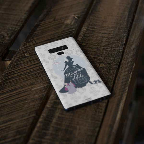 Disney Cinderella Miracles Take Time Silhouette Galaxy Note 9 Skin