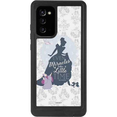 Disney Cinderella Miracles Take Time Silhouette Galaxy Note20 5G Waterproof Case