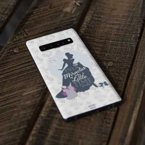Disney Cinderella Miracles Take Time Silhouette Galaxy S10 Skin