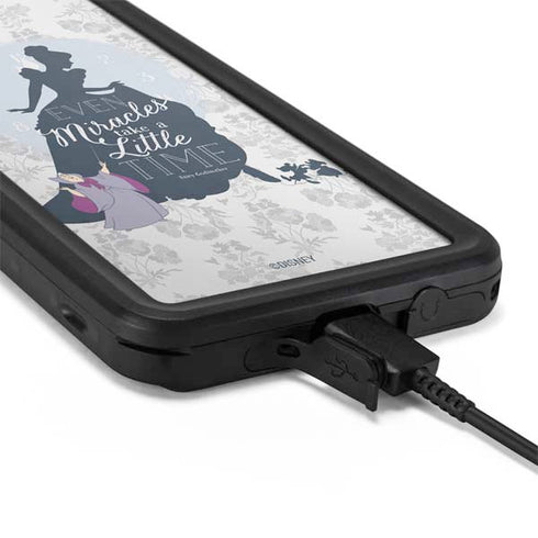 Disney Cinderella Miracles Take Time Silhouette Galaxy S20 Waterproof Case