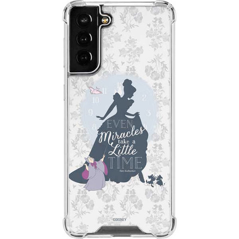 Disney Cinderella Miracles Take Time Silhouette Galaxy S21 FE Clear Case
